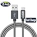 USB Type C Cable, Metal Braided 6.6ft 2 Pack Durable USB-A to USB-C Charging Cable, Fast Charger Cord for Samsung Galaxy S21 S20+ S10 S9 S8 A51 Note PS5 Controller Pixel