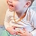 Amber Teething Necklace for Babies Amberta - Natural Soothing Effect, Anti Inflammatory, Teething Discomfort & Drooling Relief - 100% Pure Amber, Twist-in Screw Clasp, Handmade
