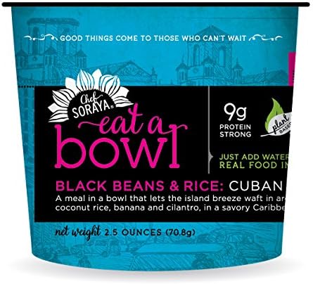 Chef Soraya Plant Based, Vegan, Cuban Black Beans and Rice, 2.5 oz., 6 Count