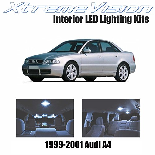 XtremeVision Audi A4 1999-2001 (17 Pieces) Cool White Premium Interior LED Kit Package + Installation Tool