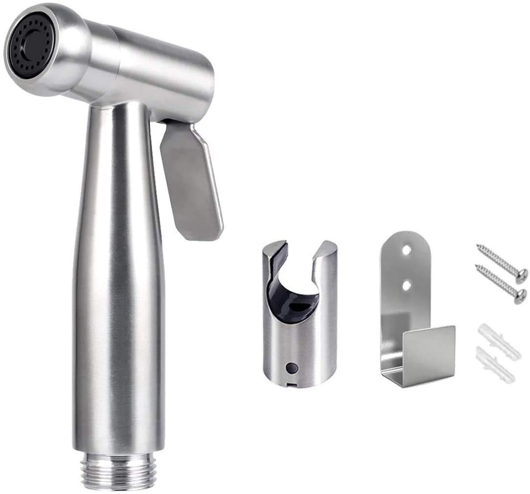 Handheld Bidet Sprayer,Bidet Sprayer Toilet Sprayer/Hand-held Stainless Steel Sprayer with Hook, Easy to Install, for Personal Hygiene and Bedpan WC Sprayer