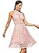 Floerns Women's Sleeveless Halter Neck Lace Cocktail Party A Line Dress Pink S