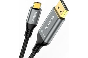 USB C to DisplayPort 2.1 Cable [16K@30Hz,8K@60Hz,4K@144Hz/120Hz] 8K Type C to DP 2.1 Cable [40Gbps, Thunderbolt 4/3] Compatib
