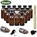 Amber Glass Bottles, YULEER 1oz 20 Pack Dropper Bottles Glass Spray Bottles for Essential Oils