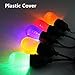 BRIMAX S14 LED Colored Light Bulbs with Faceted Surface,Outdoor Indoor String Light Replacement Bulbs,Plastic,Shatterproof, E26 Base, for Christmas Halloween Party and Holiday Decor,15 Pack