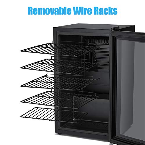 BOSSIN Beverage Refrigerator and Cooler, 85 Can Capacity with Smoky