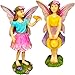 Mood Lab Fairy Garden - Fairy Figurines - Miniature Garden Kit - Walking Girls Set of 2 pcs for Outdoor or House Decor