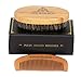Mane Brand Premium Beard Brush And Comb Set - Bamboo & Natural Firm Boar Bristle Grooming & Shaping Kit - Best Mens Palm 360 Wave Brush Distributes Oils and Straightens Beard & Mustache Hair