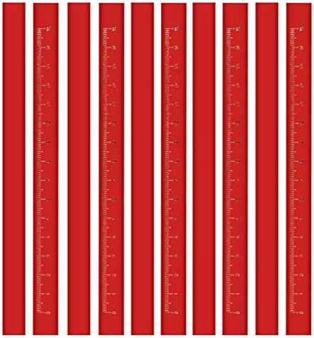 BUSHIBU Flat Premium Quality Carpenter's Pencil(Red)