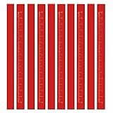 BUSHIBU Flat Premium Quality Carpenter's Pencil（Red）, Medium Hard Graphite Lead Natural Wood Cased Pencils for Professional Use, Pack of 10 Pencils