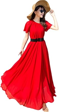 red boho wedding dress