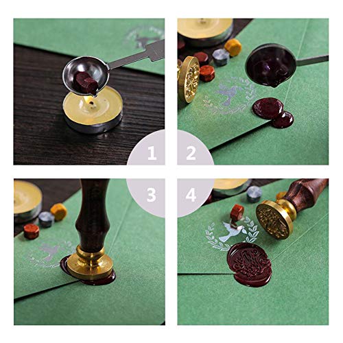 Bee Gifts Poemluve 3D Bees Wax Seal Stamp - Brass Head With Wooden Handle For Wedding Invitations, Letters & Gifts Postage Stamps