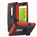 MoKo Moto Droid Maxx 2 Case - Full Body Rugged Holster Cover with Swivel Belt Clip for Motorola Moto Droid Maxx 2 / Moto X Play Smartphone 2015 Edition, RED (Not for Moto X Previous Generations)