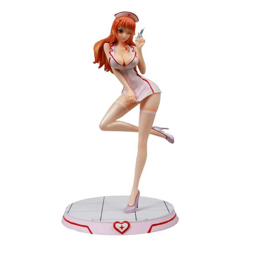 BURNING Anime Hero One Piece Nurse Outfit Nami Action Figure Toys Collectible Figures Room Decoratio