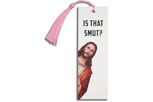PATCHUPS Peeking Jesus is That Smut? Bookmark (Thick 1 Piece Pink)