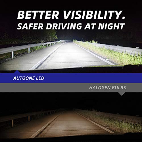 AUTOONE H11 LED Headlight H8 H9 LED Bulb, Same OEM Size, 12000LM CANBUS Plug and Play for Low