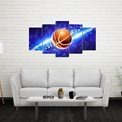 Themed Canvas Wall Art Basketball Sport Painting Wall Pictures For Boys Room Kids Room Baby Nursery Decor