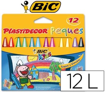 LAPICES PLASTIDECOR PEQUES CAJA DE 12 COLORES (12 unid.): Amazon.es: Oficina y papelería