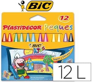 LAPICES PLASTIDECOR PEQUES CAJA DE 12 COLORES (12 unid.): Amazon.es: Oficina y papelería