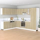 vidaXL Hanging Wall-Mounted Kitchen Cabinet Sonoma Oak 60x31x40 cm view 2