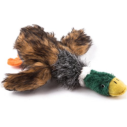 wangstar Pet Mallard Duck Dog Toy, Squeaky Dog Toy, Plush Puppy Dog Chew Toy for Small Medium Dogs, 9 Inch Wild Duck