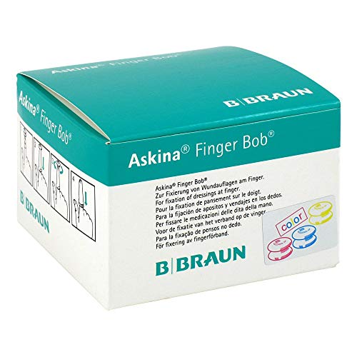 Askina Finger Bob farbig I Fingerfixierverband mit dem pfiffigen Dreh I 50 Stück