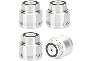 Byuiyeo 4X Hi-End Maglev Speaker Isoaltors Turntable Stand Feet Base Pad 48x42mm Shock Absorber Sound Isolation Aluminum Vibration Dampener Floor Protector for Tower Speaker