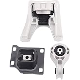 Engine Motor and Transmission Mount Kit Compatible with 2008-2011 Focus | 2.0L OE A5495 5S4Z6038CB A5322 8S4Z6068A A2986 5S4Z7M121A 8S4Z7M121A Set of 3