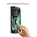 TANTEK [2-Pack Screen Protector for LG K10,Tempered Glass Film,Ultra Clear,Anti Scratch,Bubble Free,Case Friendly