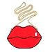 iPhone 6 6S Case Red Lips with Crossbody Metal Chain Miniko(TM) Cute 3D Sexy Red Lips Silicone Cartoon Funny Gel Lovely Stylish Design Phone Case for iPhone 6 6s 4.7 inch Teen Girls Women