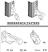 New Version | Procaster Workbench Caster Kit | 920lbs Capacity | Pack of 4 | Heavy Duty Steel and Wheels | Lift Easily Your Workbench, Equipment
