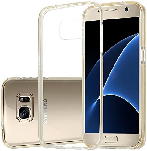 Galaxy S7 Case, GearDawn [Premium Flexible] Ultra-Slim Protective Light-Weight Case With Reinforced Shock-Absorption TPU Bumper &amp; Anti-Scratch Clear Dotted Buffer Back, For Samsung Galaxy S7 (Gold)