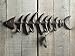 Comfify Decorative Fish Bones Wall Mounted Towel Rack Stylish Cast Iron Hanger with 4 “Fish Bones” Hooks for Towels, Robes and More - Includes Screws and Anchors - in Brown