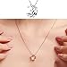 Emma Manor EM 14k White Gold Plated Princess Crown Pendant Necklace for Women