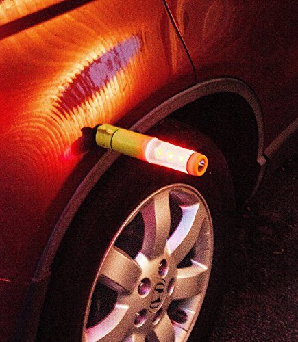 Window Breaker - Seat Belt Cutter - Flashing Emergency Beacon Light - LED Flashlight with Powerful Magnetic Base - Luckystone's 5 in 1 Auto Safety Emergency Escape Tool is the Industry Leader in Car Safety