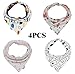 FUNPET 4 Pcs Dog Bandana Triangle Bibs Scarfs Accessories for Pet Cats and Puppies
