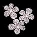 10pcs Phenovo Flower Rhinestone Buttons DIY Craft Embellishment Silver