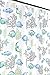 Deep Sea Fabric Shower Curtain: Ocean Life Fish Theme, Teal Blue Green Grey White, 70