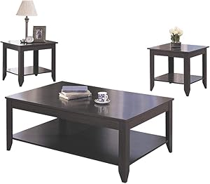 Coaster Home Furnishings 3-piece Occasional Table Set with Shelves Cappuccino