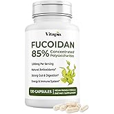 Vitapia Pure Fucoidan 85% Brown Seaweed Extract for Immune, Strong Cellular Health, Digestive Support - 1000mg Fucoidan Per Serving - 120 Veggie Capsules Non-GMO, Gluten-Free, Vegan-Friendly