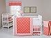 Trend Lab Shell 3 Piece Crib Bedding Set, Coral/White