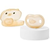 Thyseed Silicone Pacifiers, Ultra-Light One-Piece,Orthodontic, for Breastfed Babies, 6-18 Months, BPA-Free, 2 Pack