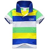 Comemall Baby Boys Summer Cotton Short Sleeve Clothes T-Shirt Striped Polo Shirt