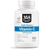 365 by Whole Foods Market, High Potency Vitamin C with Rose Hips, Vegan, 100 Tablets