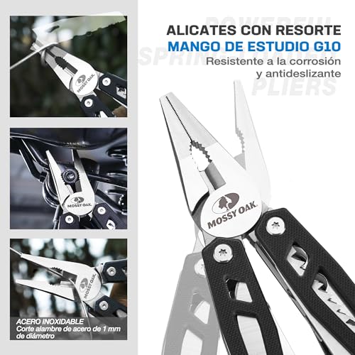 Mossy Oak Multi-purpose Pliers, 22 in 1 Multitool, Multipurpose Knife Multi-Tool with Pliers, Knife, for Repair, Hiking, Camping