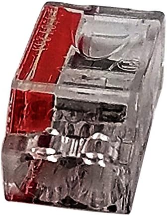 Compact Push In Wire Connector - 2 Pole (Red) - 25pk