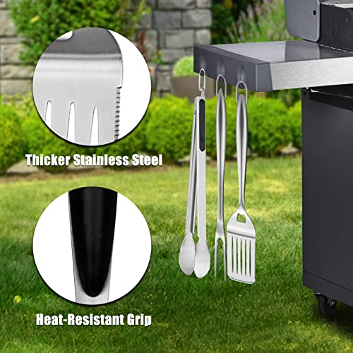 SHINESTAR Sturdy Grill Tools Set, Heavy Duty Grill Utensils Set with