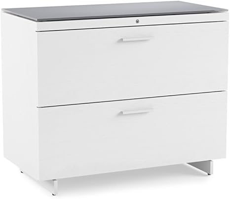 BDI Centro seitliche Datei Schrank 6416- Satin weiß/grau.: Amazon.de
