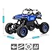 Tobeape RC Car, Wireless Remote Control Off Road RC Toy Car, 1/18 Scale High Speed RC Truck, 4 Wheel Drive Jeep, Birthday Gift for Children, Kids (2 Rechargeable Batteries Included) - Blue