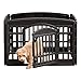 IRIS 24'' 4 Panel Exercise Pet Playpen with Door, Black primary
